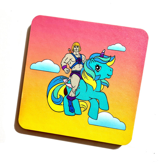 My Little He-Man 1980s Inspired Drinks Coaster 