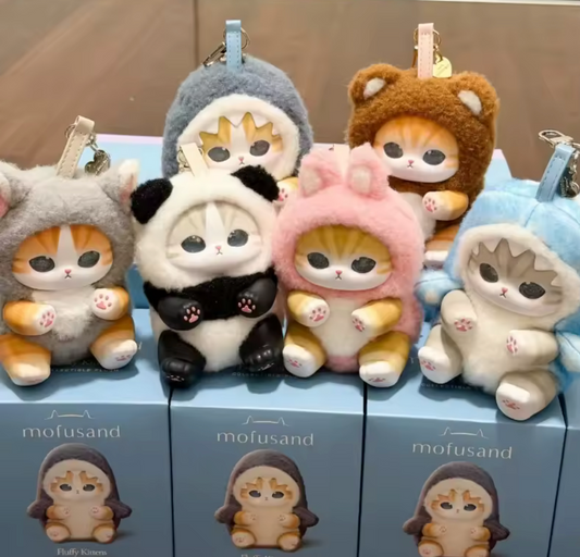 Mofusand Fluffy Kittens Plush Blind Box Charm