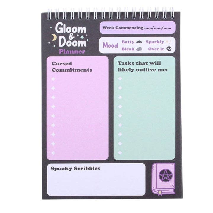 Gloom & Doom Pastel Goth Desk Planner